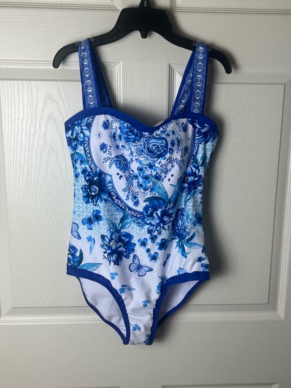 Floral One-Piece Swimsuit with matching maxi